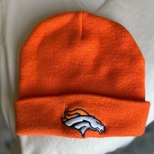 NFL Orange Bronco Beanie with Logo